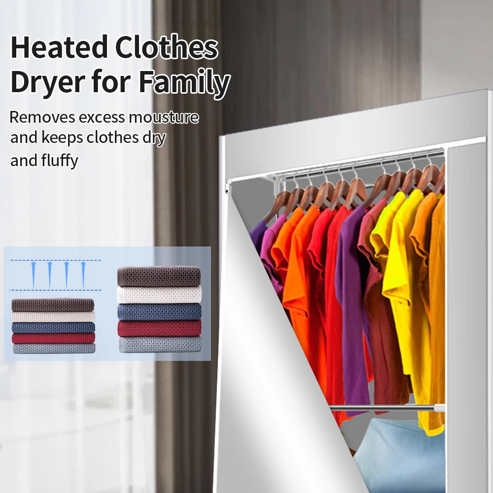 Portable Electric Clothes Dryer, 1600W Heated Clothes Airer,Travel