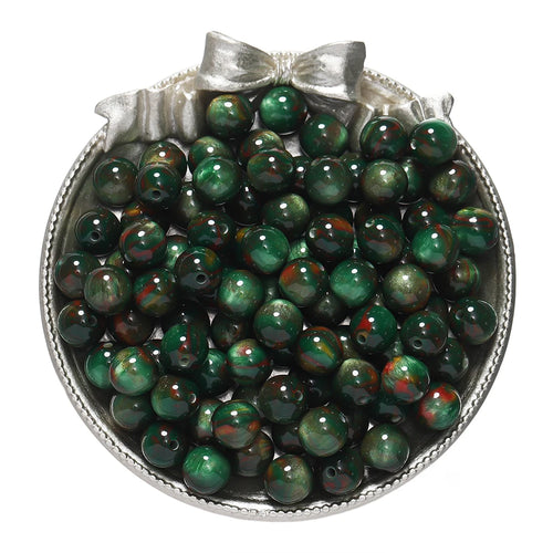 20-50pcs/lot Glitter Mitation Cat Eye Round Resin Bead Loose Beads for