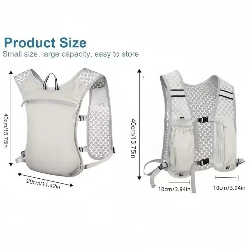Running Hydration Vest for Women and Men, Water-Resistant, Breathable,