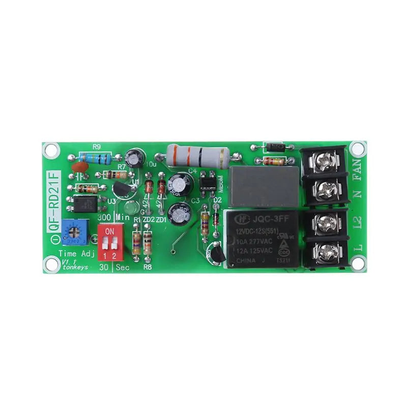 AC100V-220V Adjustable Timer Control Relay Module Turn Off Delay