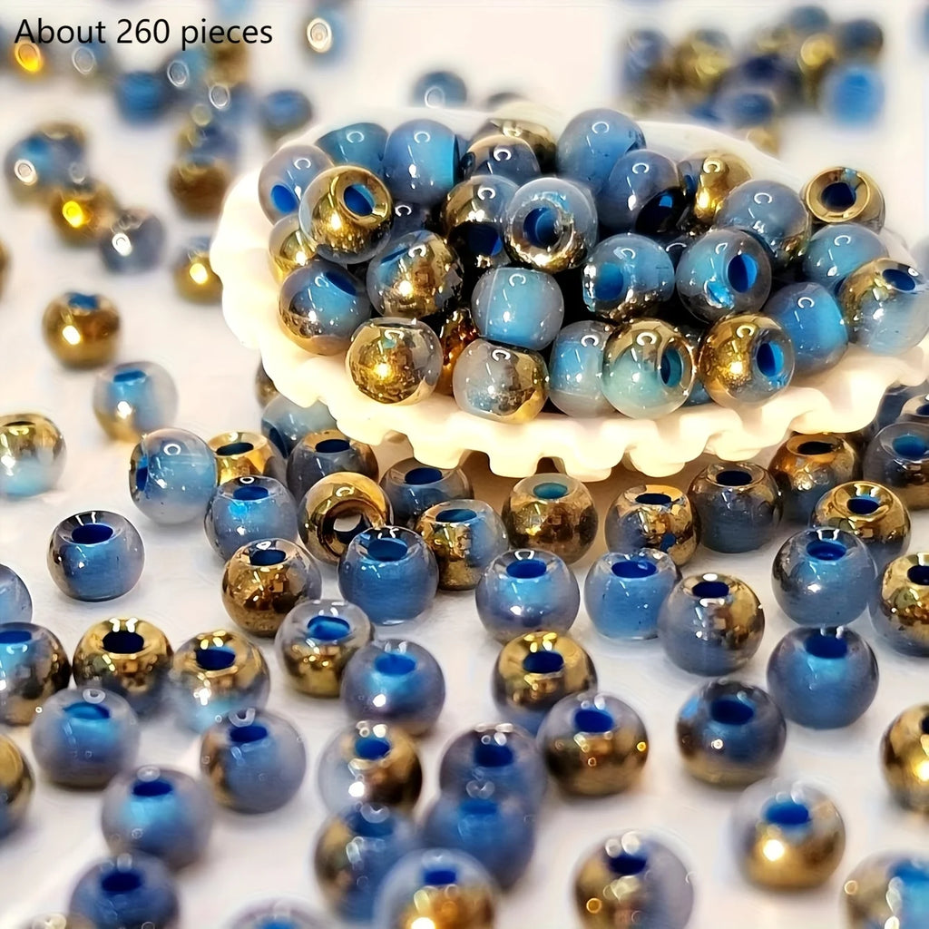 DIY Handmade Jewelry Materials with Round Beads, Colorful Beading,