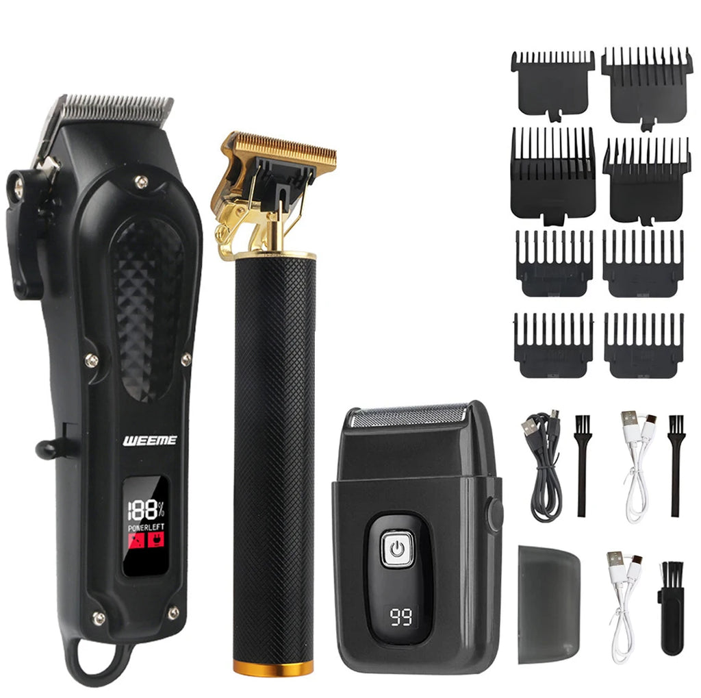 T9 Vintage Men's Electric Hair Clipper Beard Trimmer/Rechargeable Hair