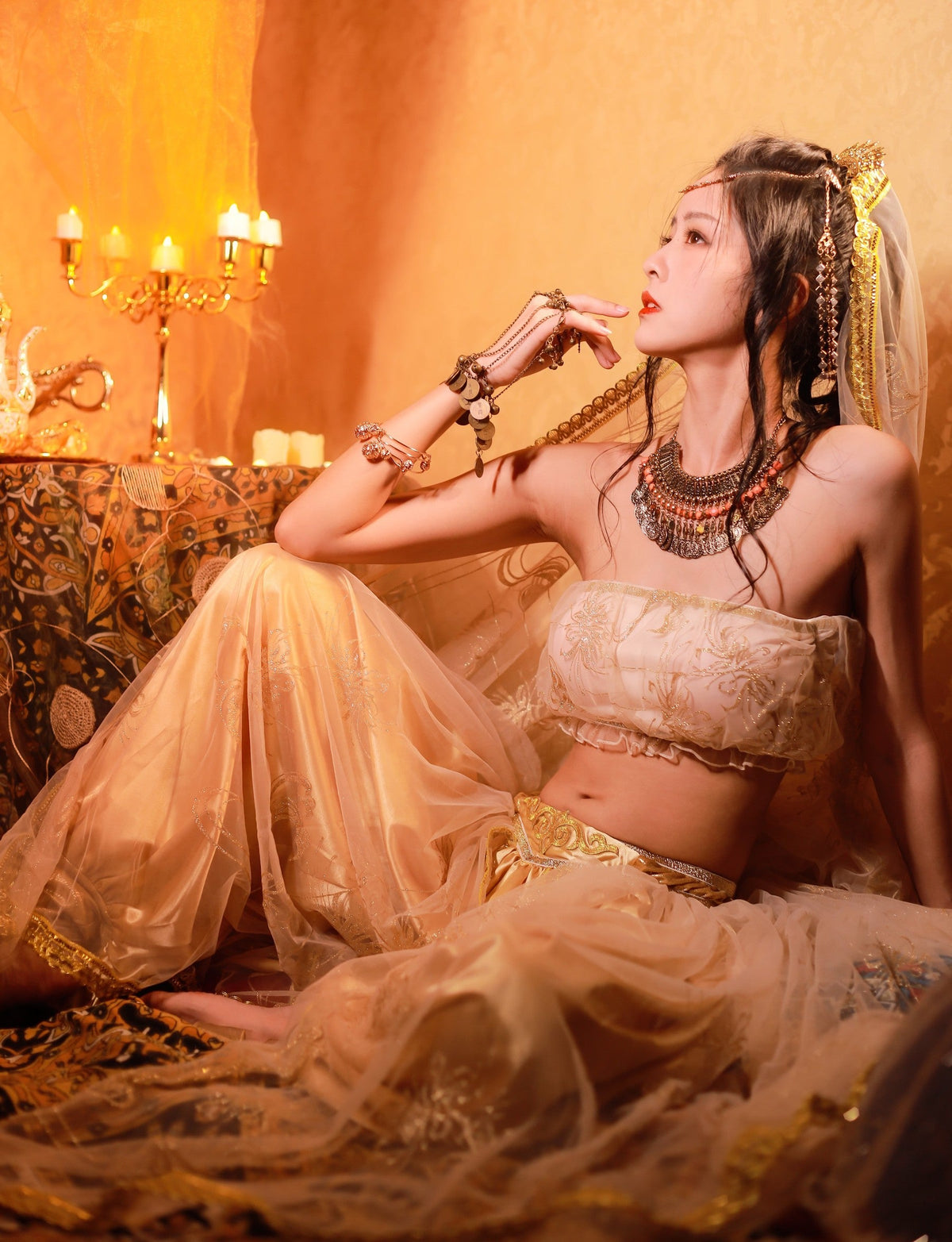 Golden Goddess Costume Egyptian Princess Costume Luxury Elegant