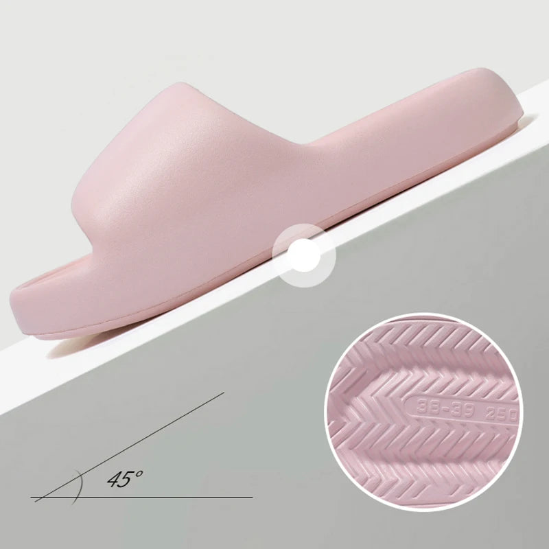 Unisex Non Slip Bathroom Home Slippers Soft Sole EVA Pillow Slides