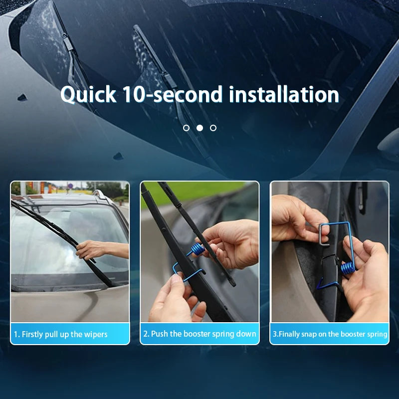 SEAMETAL 2pcs Car Wiper Booster Spring Universal Intelligent Wiper