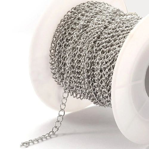 2 Meter Stainless Steel Extension Chain 2/3/4mm Gold Necklace Bracelet