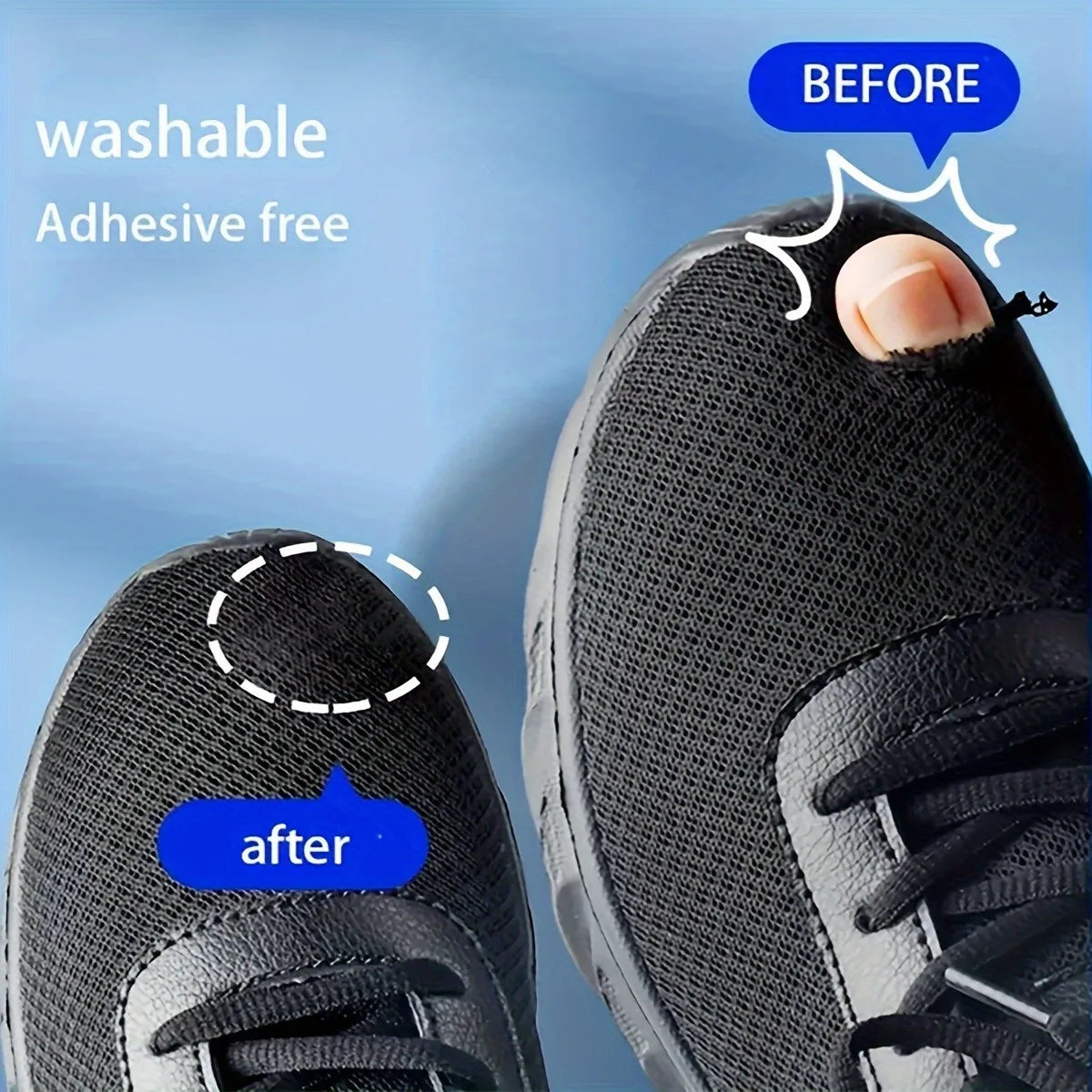6 Pcs Self-Adhesive Shoe Patches, Strong Waterproof Repair for Holes,