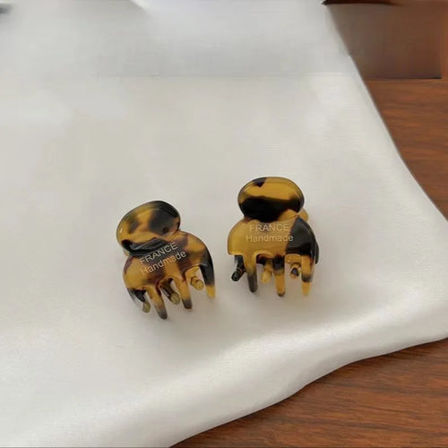 2Pcs/Set Mini 2cm Acetate Small Hair Claw Side Pins Acetate Hair Crabs