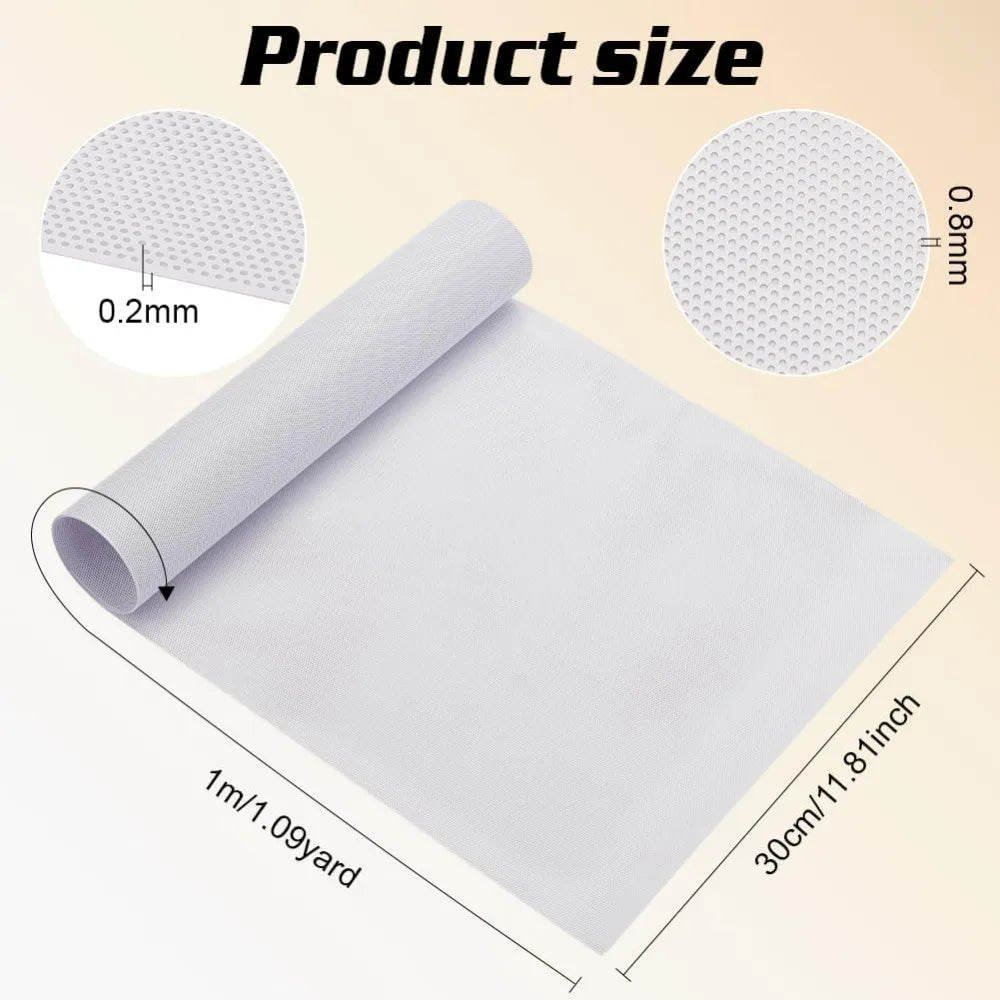 Custom Fursuit Eye Mesh 39x11.8inch White PVC Mesh Net 0.2mm Thick