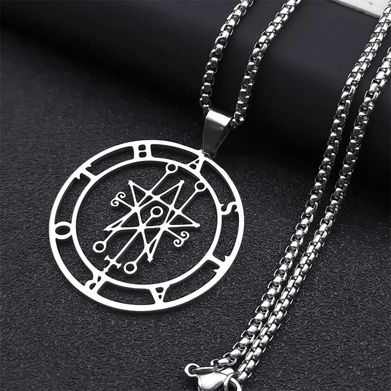 Astaroth Sigil Goetia Stainless Steel Necklace Solomon Demon Seal