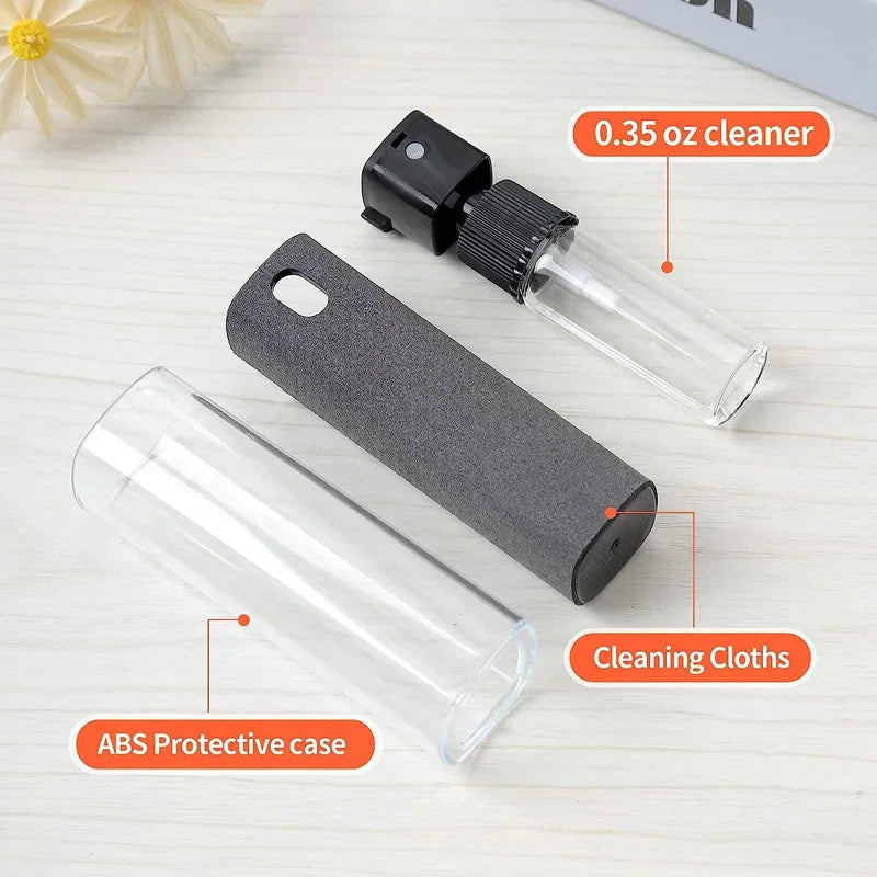 2 in 1 Microfiber Screen Cleaner Spray Bottle Mobile Phone Tablet