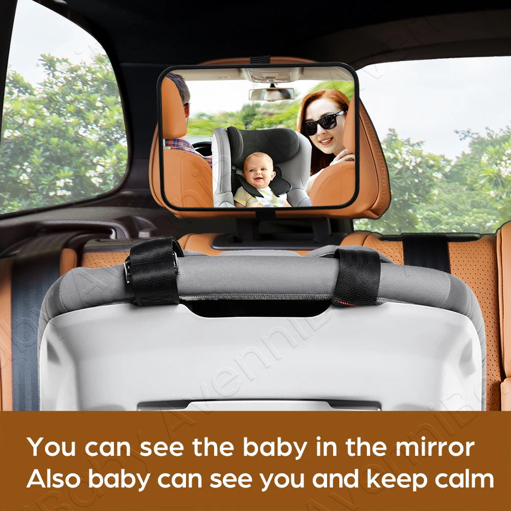 1pc Shatterproof Baby Car Mirror Car Safety Seat Rearview Mirror, Easy