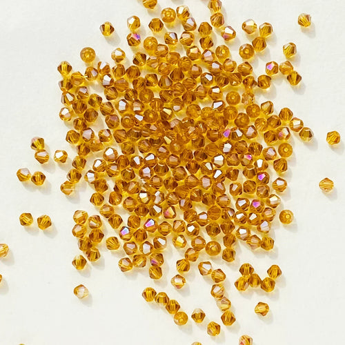 100PCS 4MM Shiny Faceted Austria Crystal Beads Bicone Beads Loose