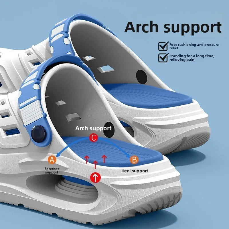 Arch support, anti slip, soft sole, wear-resistant cool slippers for