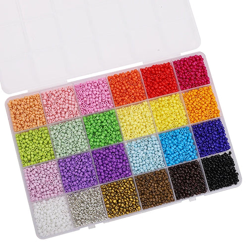 About 5200Pcs24 Grid Rice Bead Box Handmade DIY Jewelry Bracelet