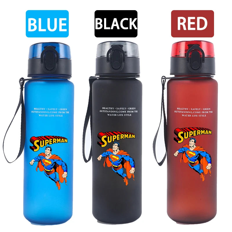 650ml Supermans Sports Water Bottle Women Men Motivational Leak Proof