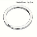 10/20/40pcs Split Key Rings Keyrings, Key Rings Bulk, Flat Keychain
