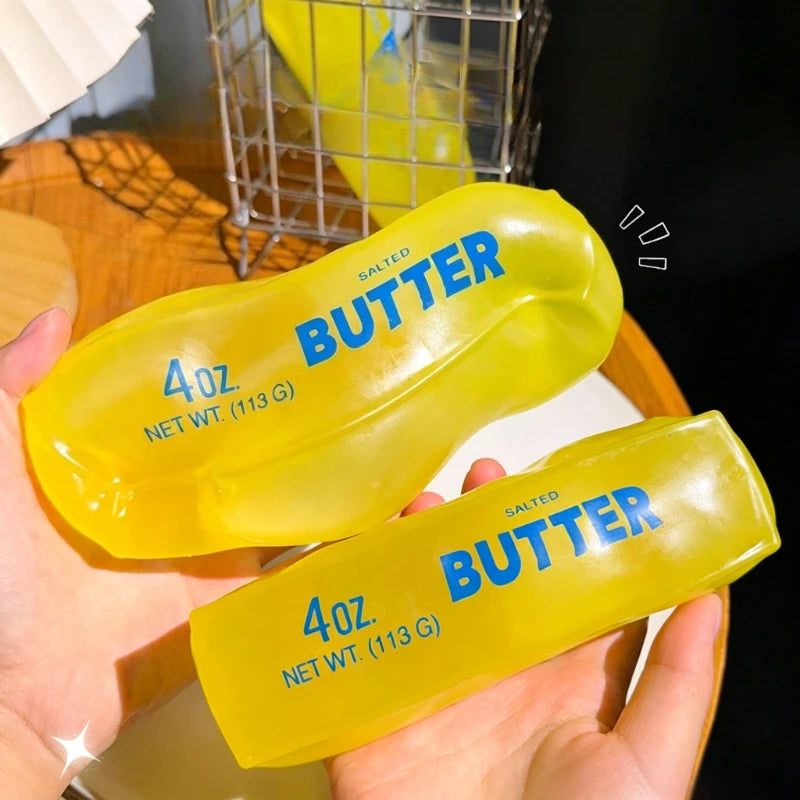 New Squishy Simulated Butter Squeeze Toy Soft Stress Relief Slow