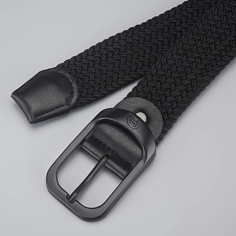 Men's Belt Casual Woven Elastic Belt Outdoor Sports Women's Belt