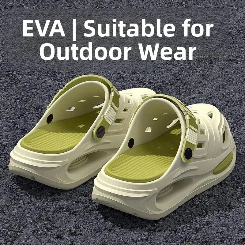 Summer Men's Outdoor Slippers Thick Bottom Anti-slip Clog Shoes