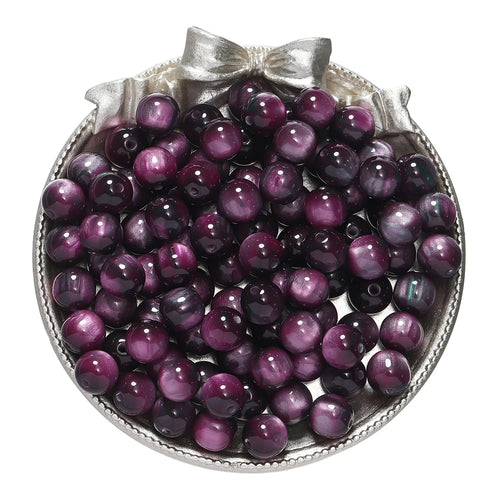 20-50pcs/lot Glitter Mitation Cat Eye Round Resin Bead Loose Beads for