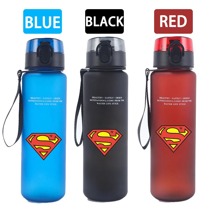 650ml Supermans Sports Water Bottle Women Men Motivational Leak Proof