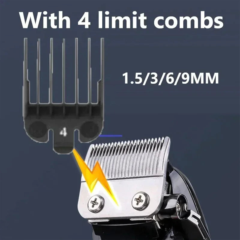 Kemei PG1990A Rechargeable Hair Clipper or Limit Combs Professional