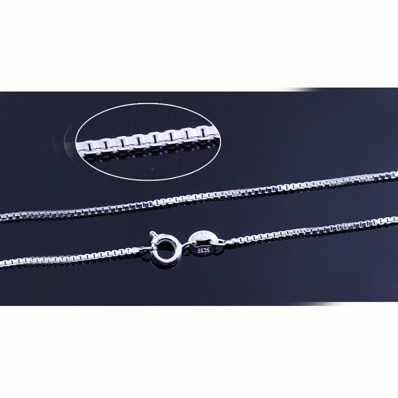 wholesale 925 Sterling Silver 0.8mm Box Chain Necklace for Women Girls