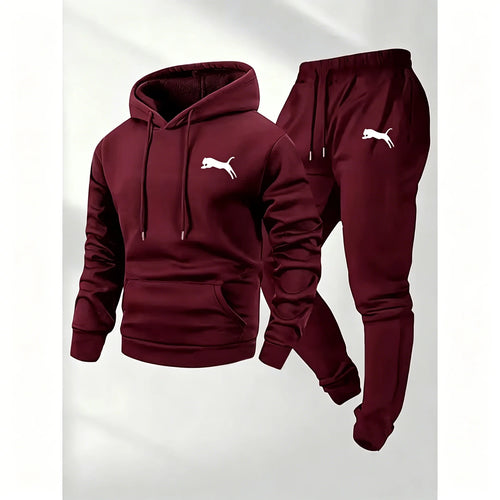 2026 Hot Selling Men's Hooded Sweatshirt & Pants Set Casual Tracksuit