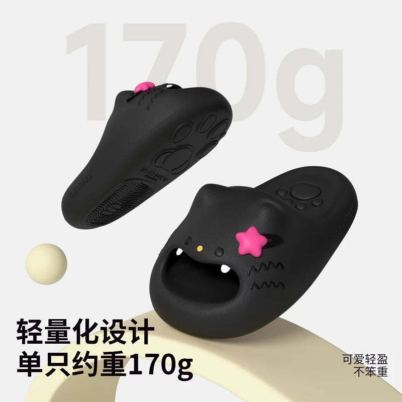 New Y2K Kawaii Cat Platform Slippers Lady Cute 3D Star EVA Shoes Women