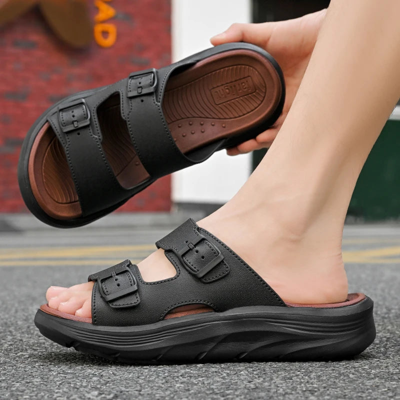 Summer New Men's Sandals Outdoor Fashion Comfortable Thick Bottom