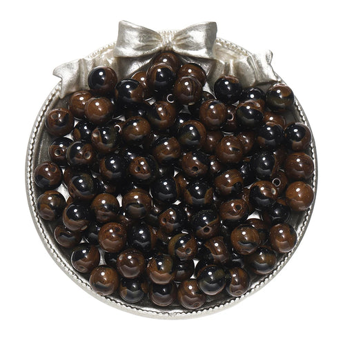20-50pcs/lot Glitter Mitation Cat Eye Round Resin Bead Loose Beads for