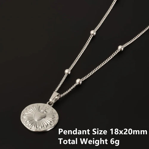 1Pc Religious Christian Catholic Sacred Heart Pendant Necklaces