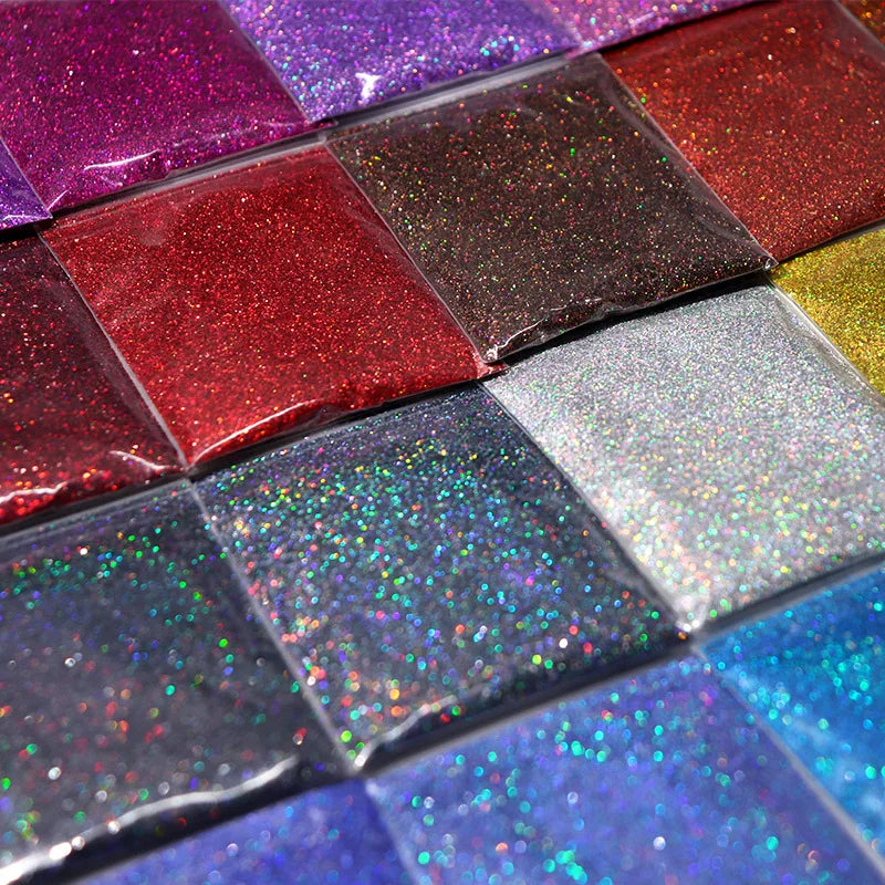 10g/Bag Holographic Fine Glitter Powder For Epoxy Filling Laser
