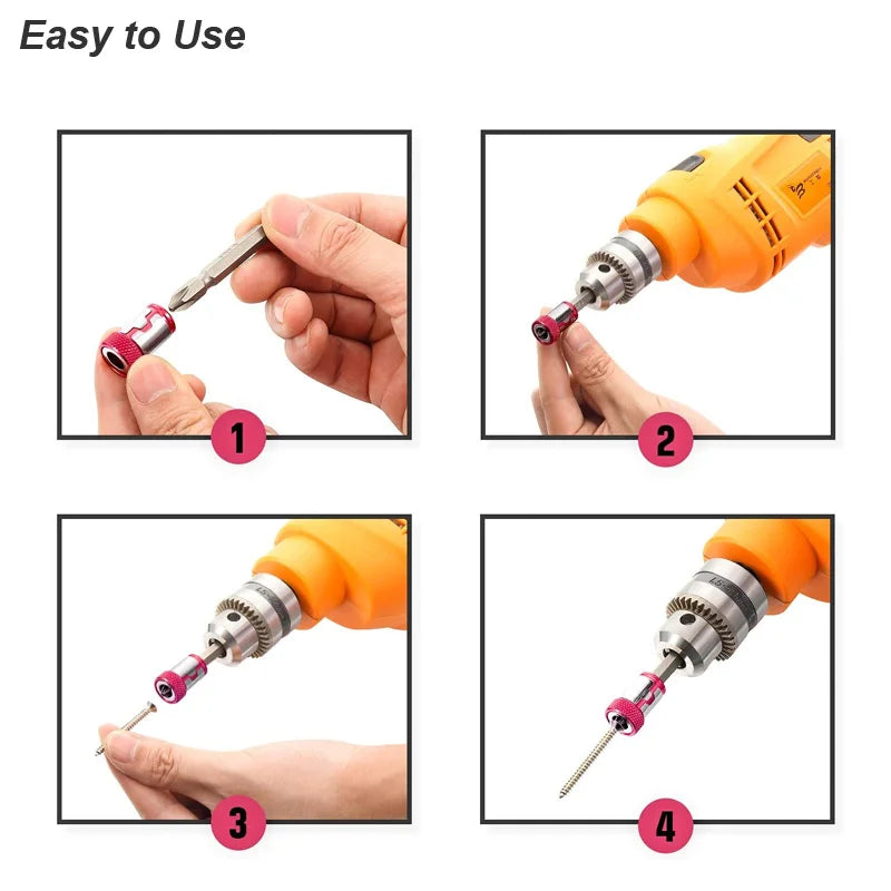 Magnetic Ring Screwdriver Bit Holder Cross Phillips Magnet 1/4 Strong