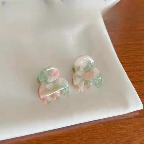 2Pcs/Set Mini 2cm Acetate Small Hair Claw Side Pins Acetate Hair Crabs