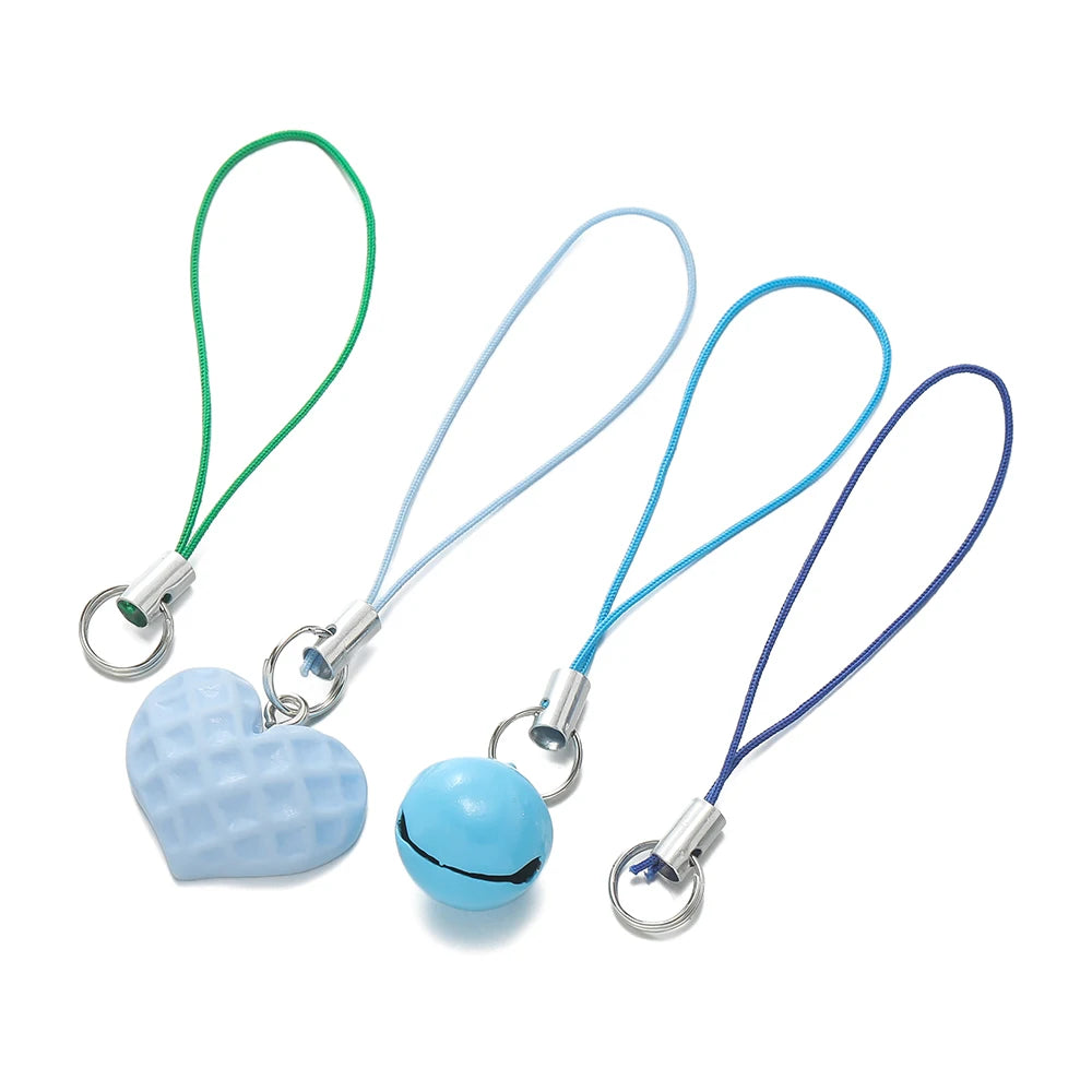 20/50Pcs Polyester Cord with Double Jump Ring Lanyard Rope for