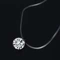 Hot Female Transparent Fishing Line Necklace Silver Color Invisible