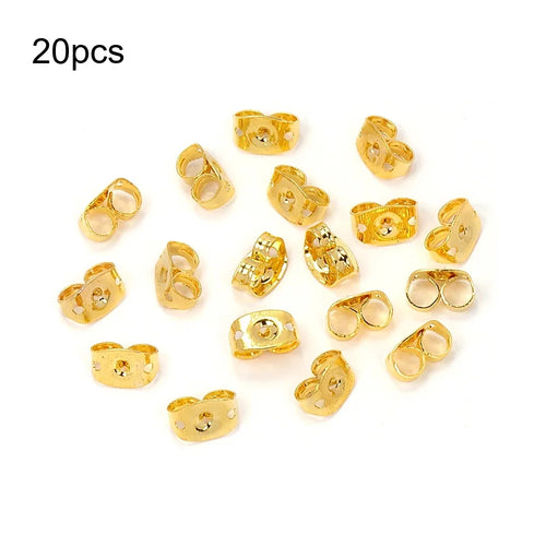 100pcs Gold Stainless Steel 3-8mm Flat Head Stud Earrings DIY Round