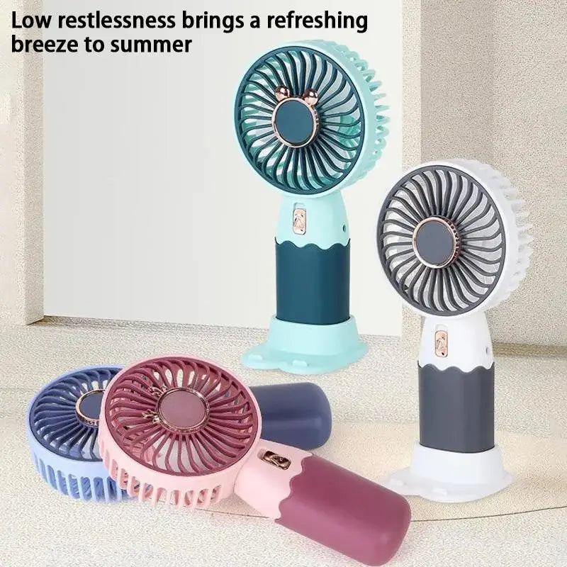 ∶2In1 Mini Electric Fan Outdoor Portable Handheld Usb Rechargeable
