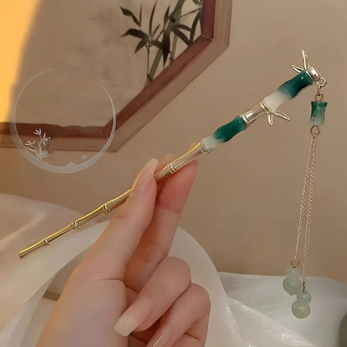 1/6pcs Elegant Chinese Style Tassel Hair Stick Traditional Floral