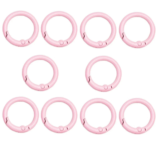 10Pcs 24mm Alloy Trigger Round Snap Buckle Spring Keyring Buckle Snap