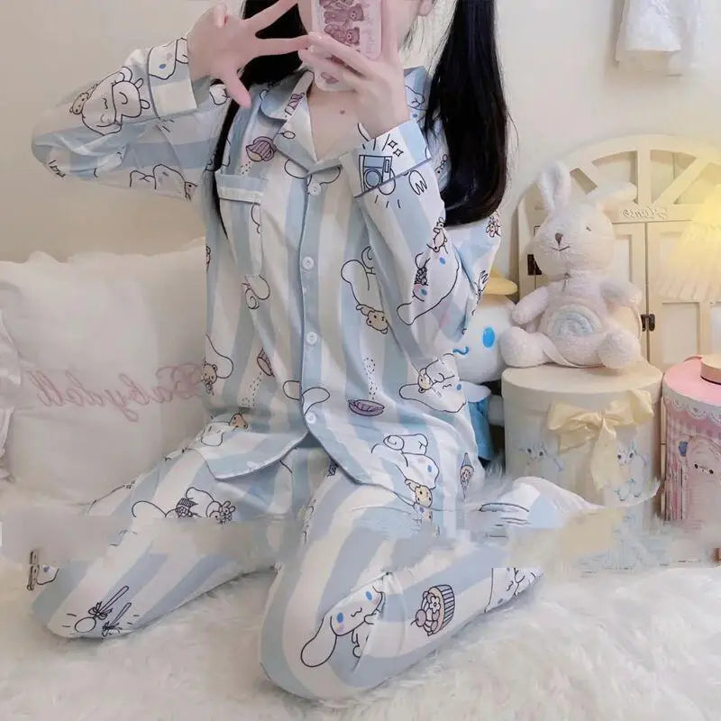 2026 New Cinnamoroll Long-Sleeved Pajamas for Women Spring Autumn Ins
