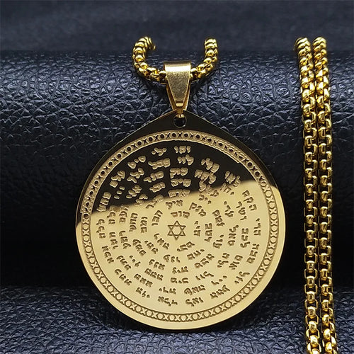 Jewish Bible Stainless Steel Hexagram Chain Necklace Women/Men 72