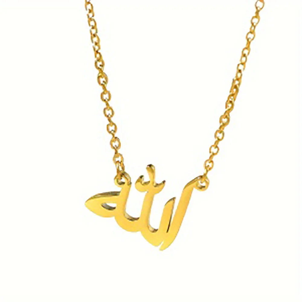 Fashion Letter God in Arabic Necklaces For Women Islamic Jewelry