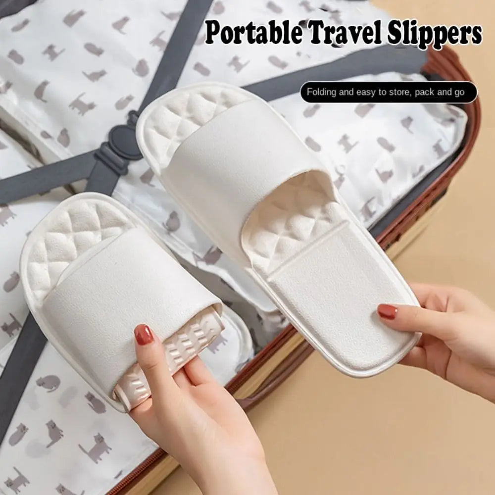 Simple Foldable Slippers Eva Lightweight Travel Slippers Hotel Room