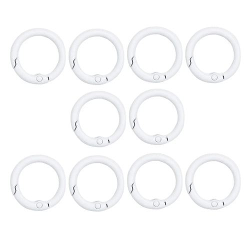 10Pcs 24mm Alloy Trigger Round Snap Buckle Spring Keyring Buckle Snap