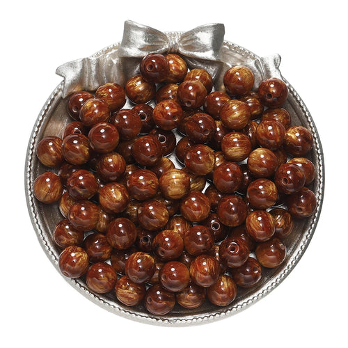 20-50pcs/lot Glitter Mitation Cat Eye Round Resin Bead Loose Beads for