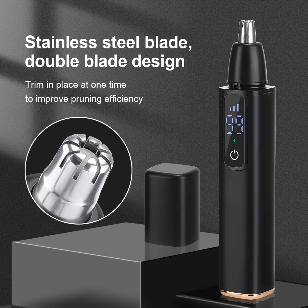 Electric Nose Hair Clipper Rechargeable Automatic Shaving Nose Trimmer