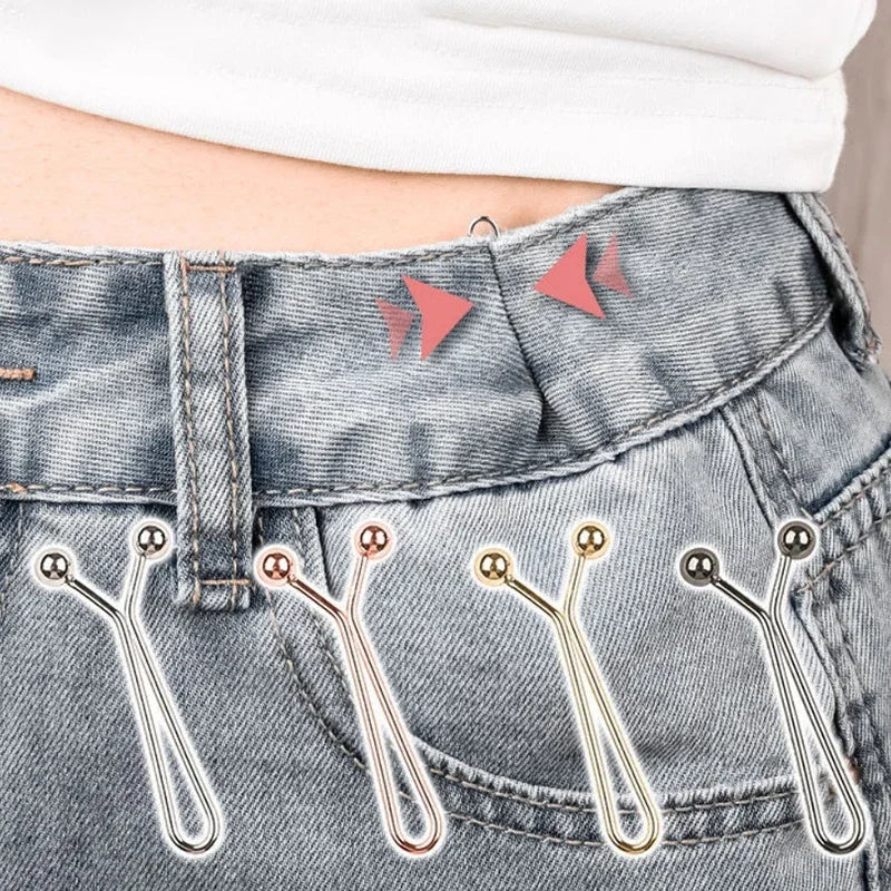4/10PCS Jeans Skirts Detachable Buckle Accessories Adjustable Sleeve